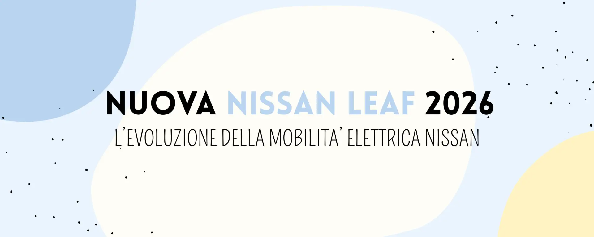 Nuova Nissan Leaf 2026 vista frontale – auto elettrica Nissan